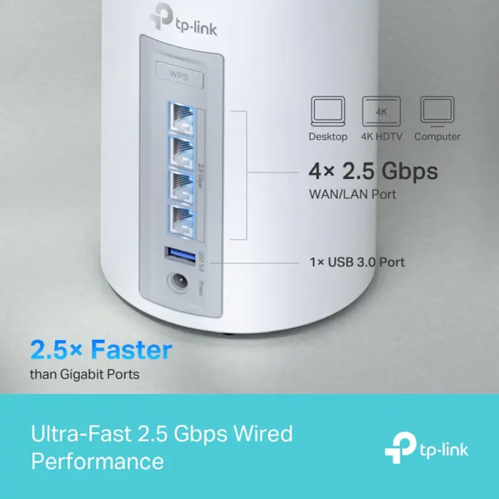 TP-Link BE9300 Whole Home Mesh Wi-Fi 7 System (Tri-Band)
