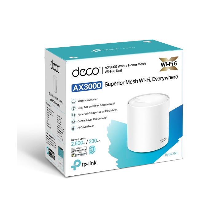 TP-Link Deco X50 (1 pack) domači Mesh Wifi sistem