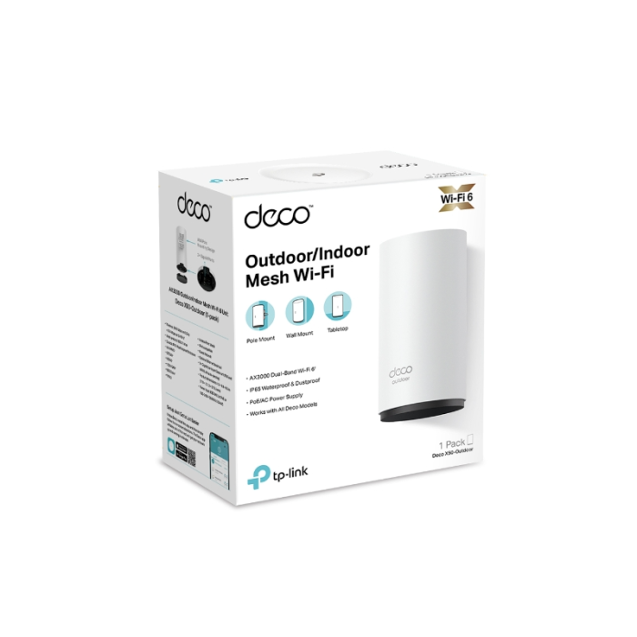 TP-Link Deco X50-Outdoor (1 pack) outdoor Mesh AX3000 Dual-Band Wi-Fi 6 system