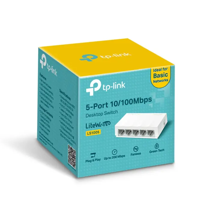 TP Link LS1005 5-Port 10/100Mbps Desktop Network preklopnik (Switch)