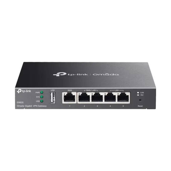 TP-Link SafeStream Gigabit širokopojasni VPN usmjerivač (Router), 1×G-WAN/1×G-LAN + 3×G-WAN/LAN