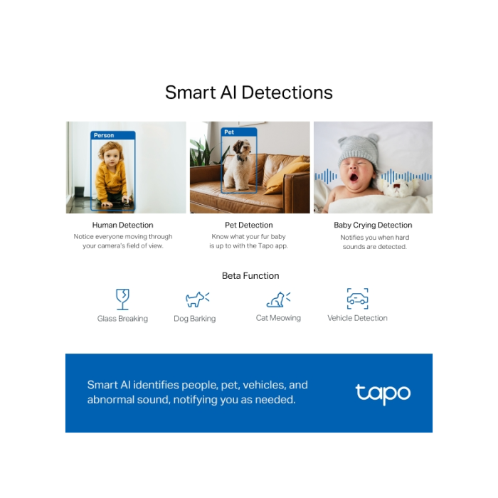 TP-LINK Tapo C220 2k 4MP QHD WiFi Pan/Tilt Security Camera