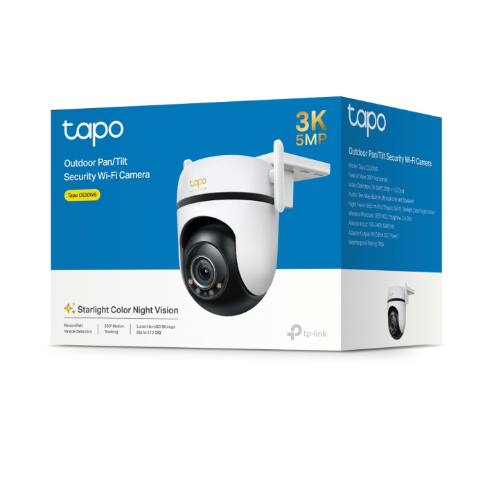 TP-LINK Tapo C530WS 3K 5MP 360° Pan/Tilt zunanja Wi-Fi varnostna kamera