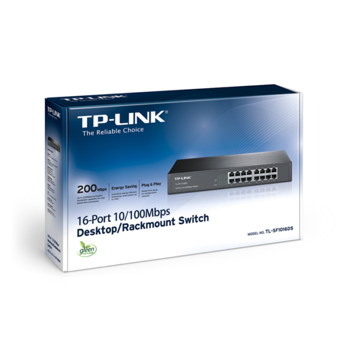 TP-LINK TL-SF1016DS 16 Port 100Mbps Rackmount network switch