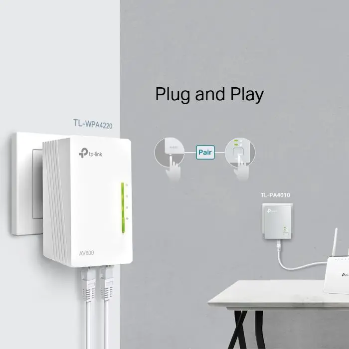TP-LINK TL-WPA4220 TKIT Powerline 600 Wi-Fi 3-pack kit