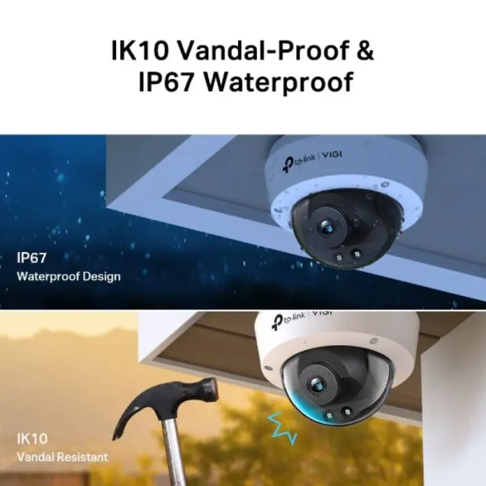 TP-LINK VIGI 2MP 2.8mm/4mm IR Dome network camera (up to 1920x1080 30fps)