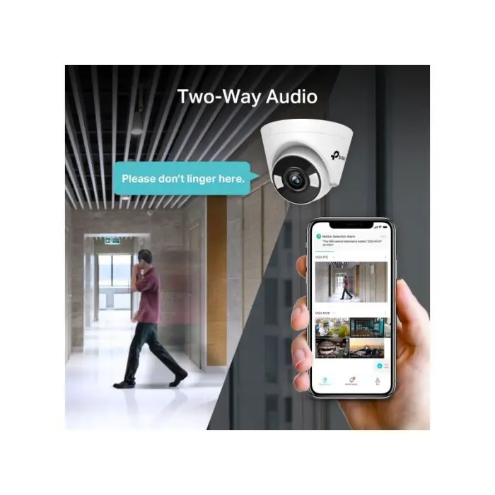 TP-LINK VIGI 4MP Full-Color Wi-Fi Turret Network Camera (up to 2560X1440 H.265+ 30fps)