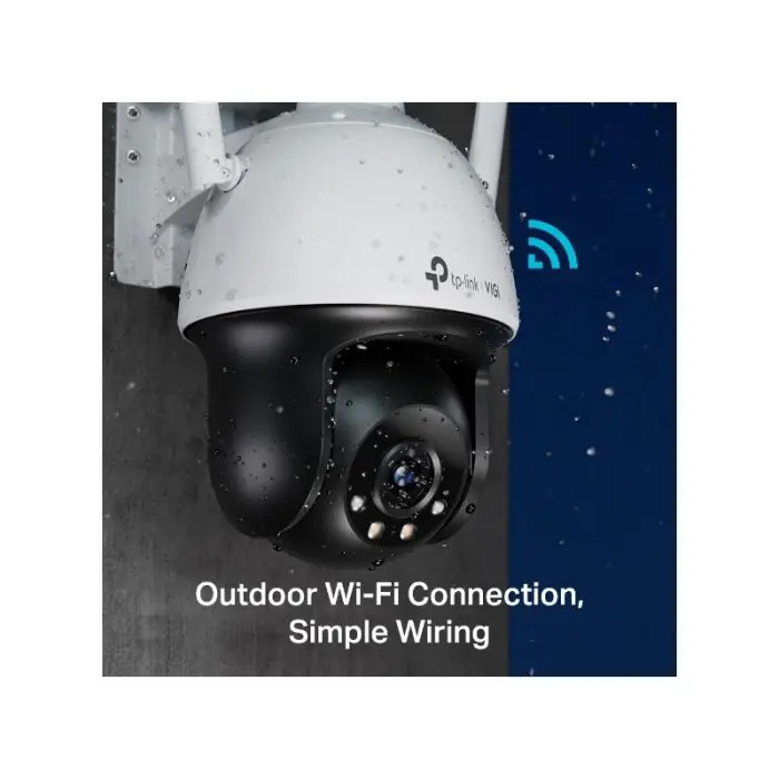 TP-LINK VIGI 4MP Outdoor Full-Color Wi-Fi Pan Tilt Network Camera (up to 2560X1440 H.265+ 30fps)