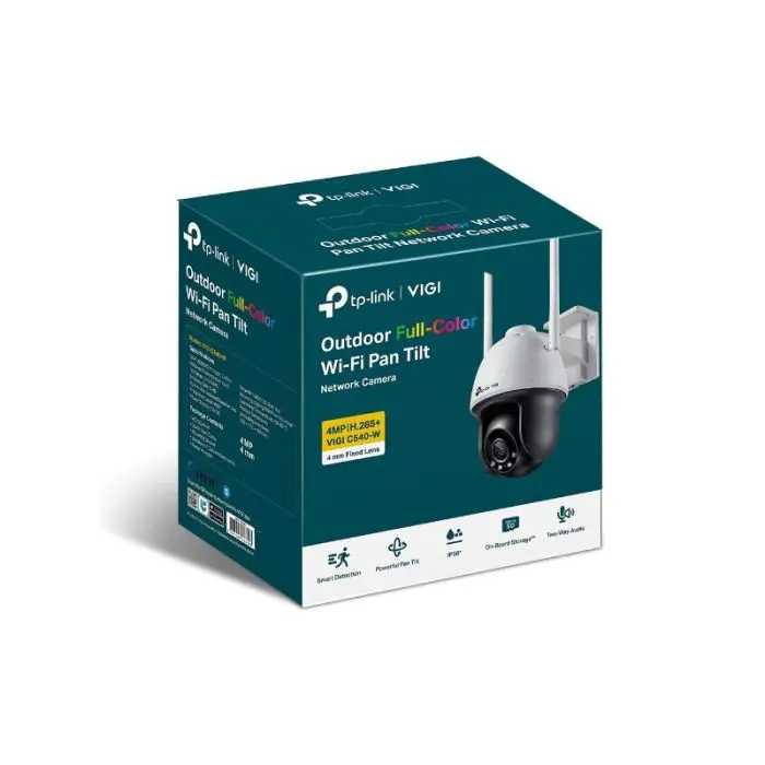 TP-LINK VIGI 4MP Outdoor Full-Color Wi-Fi Pan Tilt Network Camera (up to 2560X1440 H.265+ 30fps)
