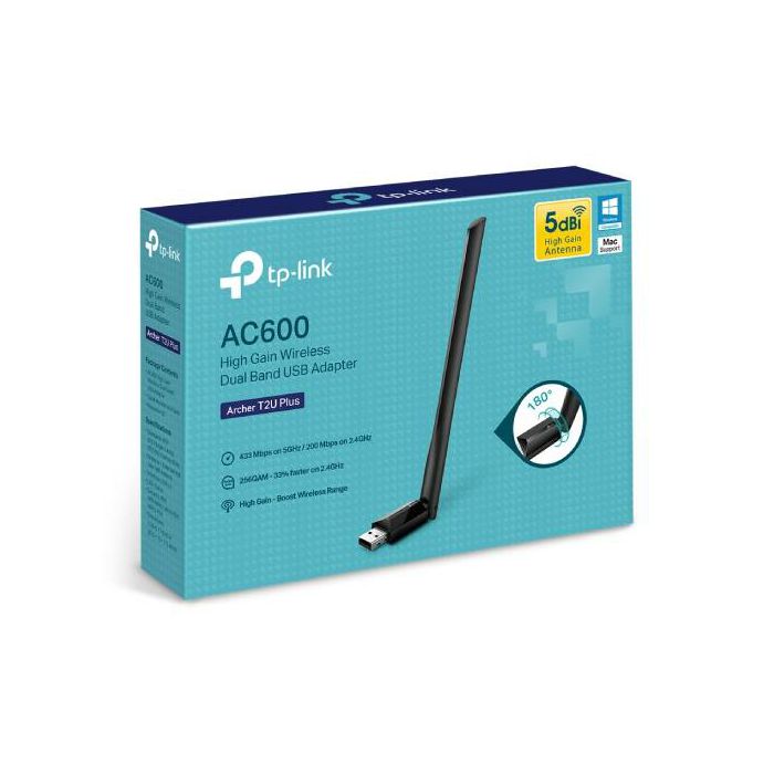 TP-Link Archer T2U Plus, AC600 WLAN USB adapter