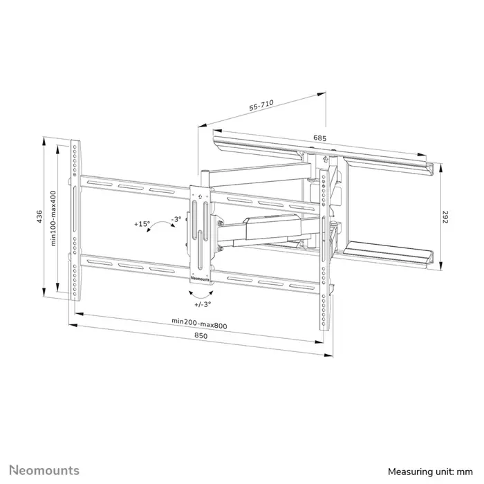 TV SET ACC WALL MOUNT/WL40-550BL18 NEOMOUNTS