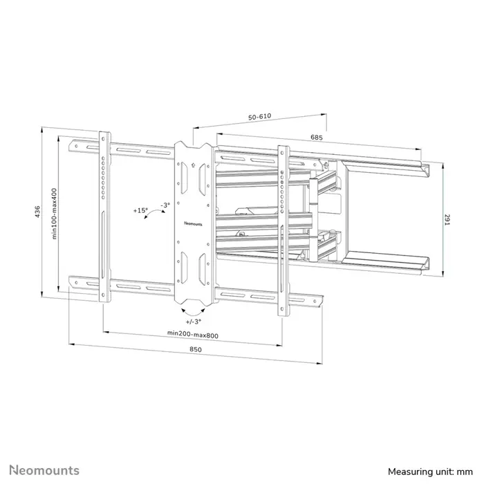 TV SET ACC WALL MOUNT/WL40S-850BL18 NE