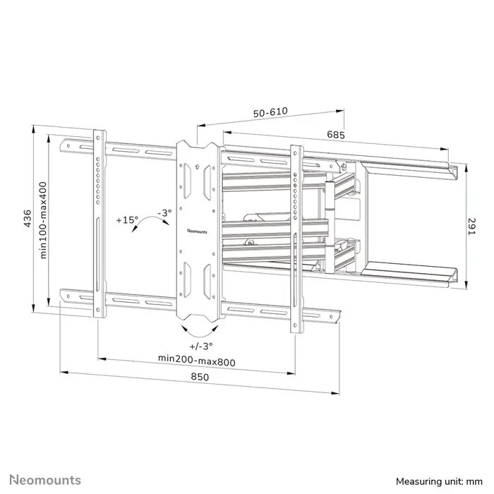 TV SET ACC WALL MOUNT/WL40S-850BL18 NE