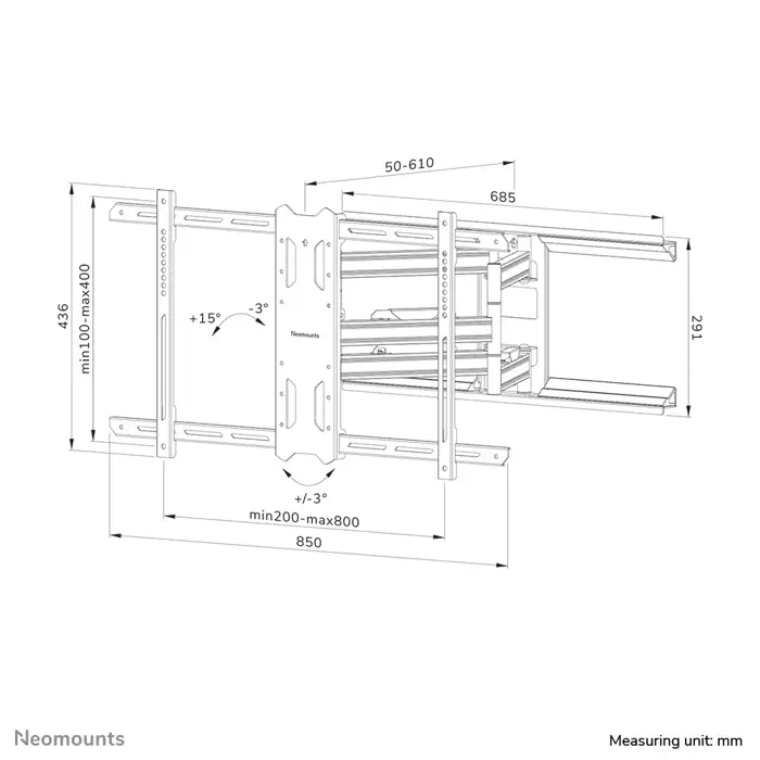 TV SET ACC WALL MOUNT/WL40S-850BL18 NE