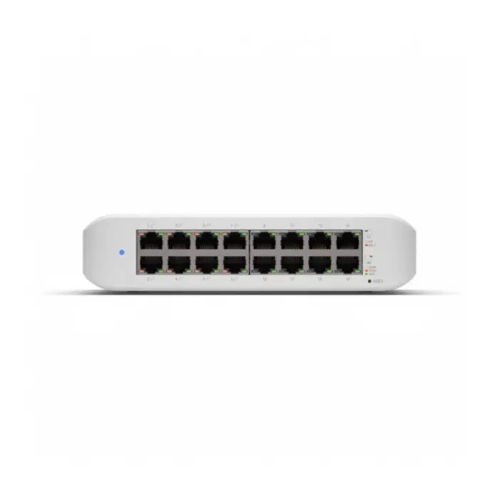 Ubiquiti UniFi Managed 16-port Gigabit Switch, 8-port PoE+, 45W (USW-LITE-16-PoE)
