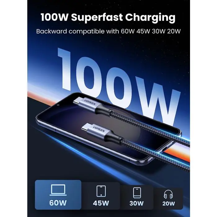 Ugreen 100W PD cable USB-C 1m