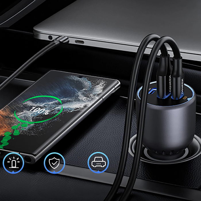 Ugreen 130W 3-Port Car Charger