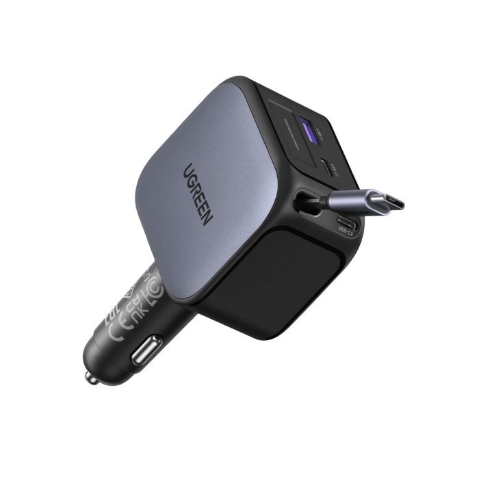 Ugreen 145W avtopolnilec z vgrajenim USB-C kablom