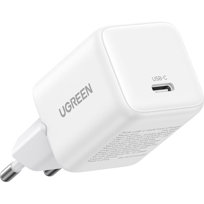 Ugreen 30W USB-C GaN hitri polnilec - bel