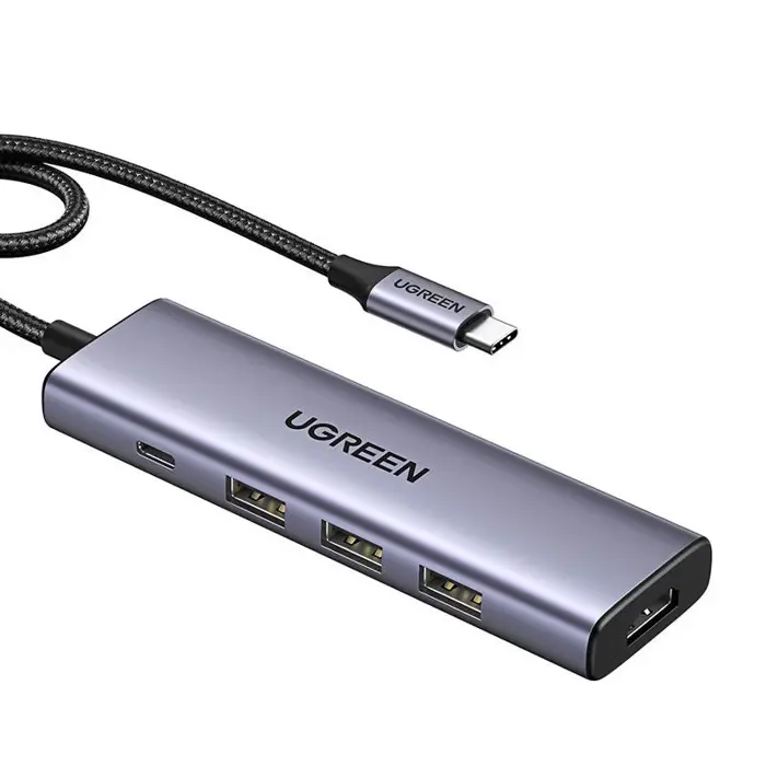 UGREEN 5u1, USB-C, 3x USB-A, USB-C Power Delivery, HDMI 4K 30 fps, sivi