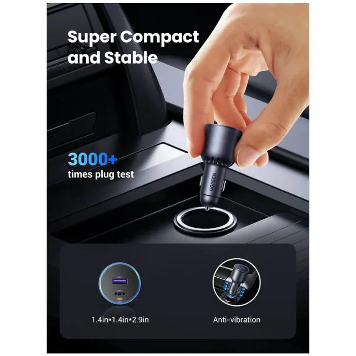 Ugreen 63W USB, USB-C car charger