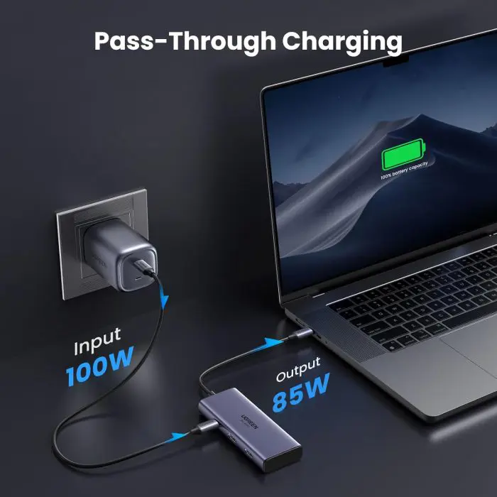 UGREEN 6in1 USB C Hub Dual HDMI 4K@60Hz, 100W PD