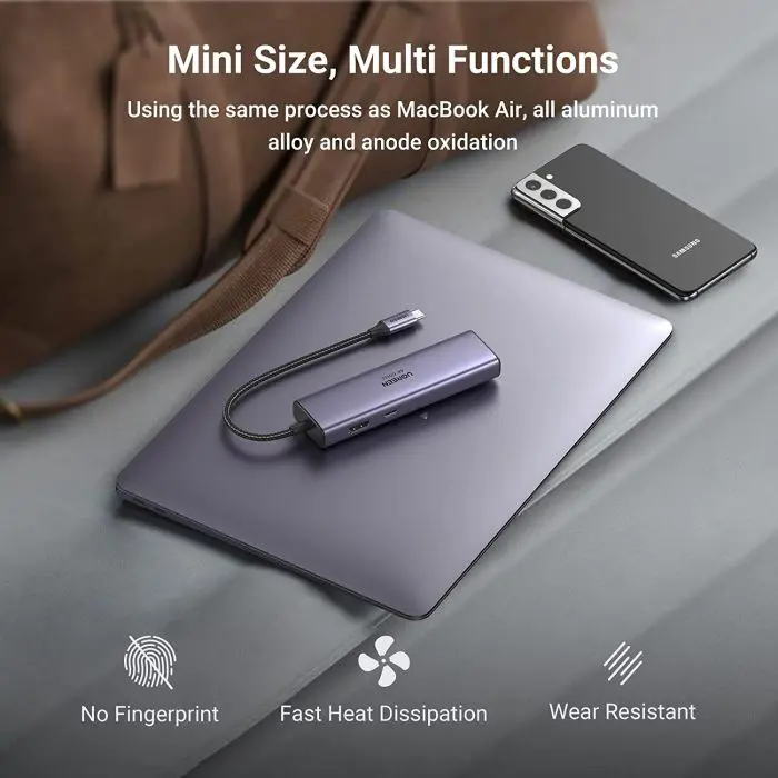 Ugreen 7in1 USB-C HUB HDMI+RJ45+card reader+USB+PD 100W