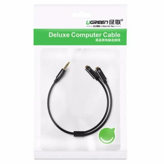 Ugreen adapter 3.5mm (M) to 2x 3.5mm (W - headphones + microphone) - polybag