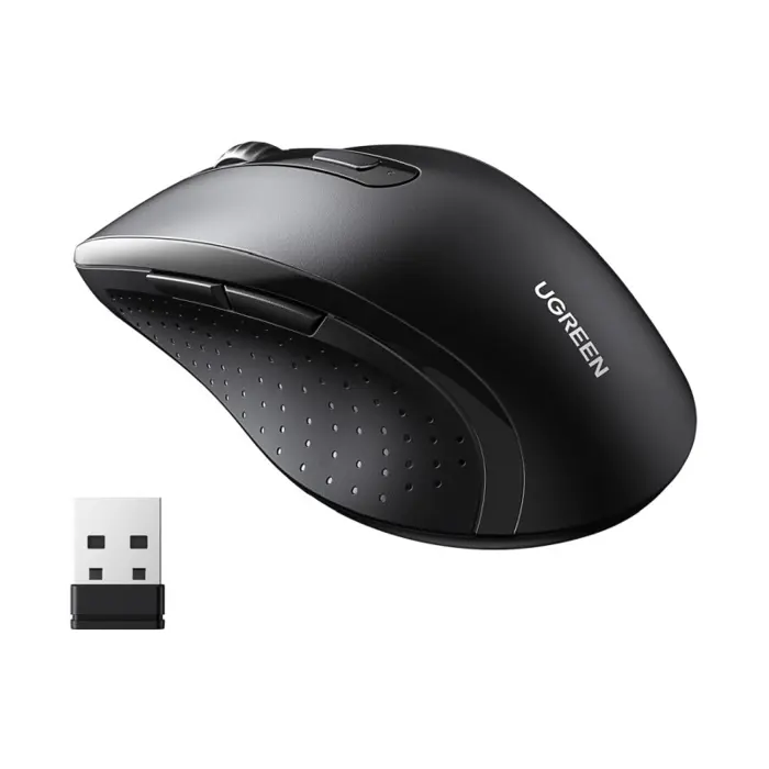 UGREEN bežični miš, 1600 DPI, USB, crni