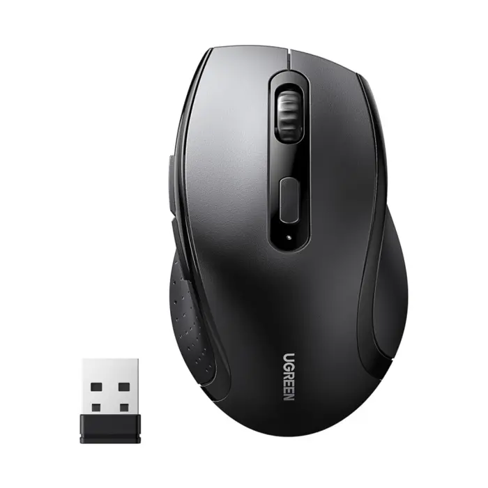 UGREEN bežični miš, 1600 DPI, USB, crni