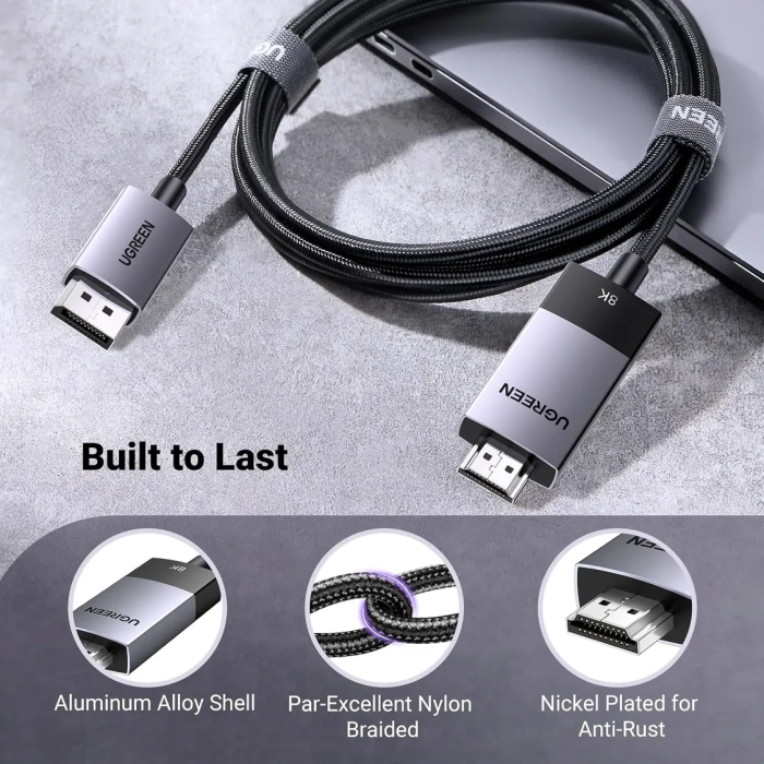Ugreen Cable DisplayPort to HDMI 8K@60Hz - 1M