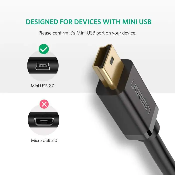 Ugreen cable USB-A to Mini USB 1m - polybag