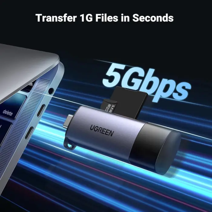 Ugreen čitač memorijskih kartica, TF/microSD/SD kartice, USB-C/USB-A