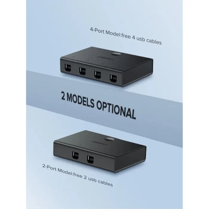 UGREEN Data Switch, USB 2.0 4x1, crni