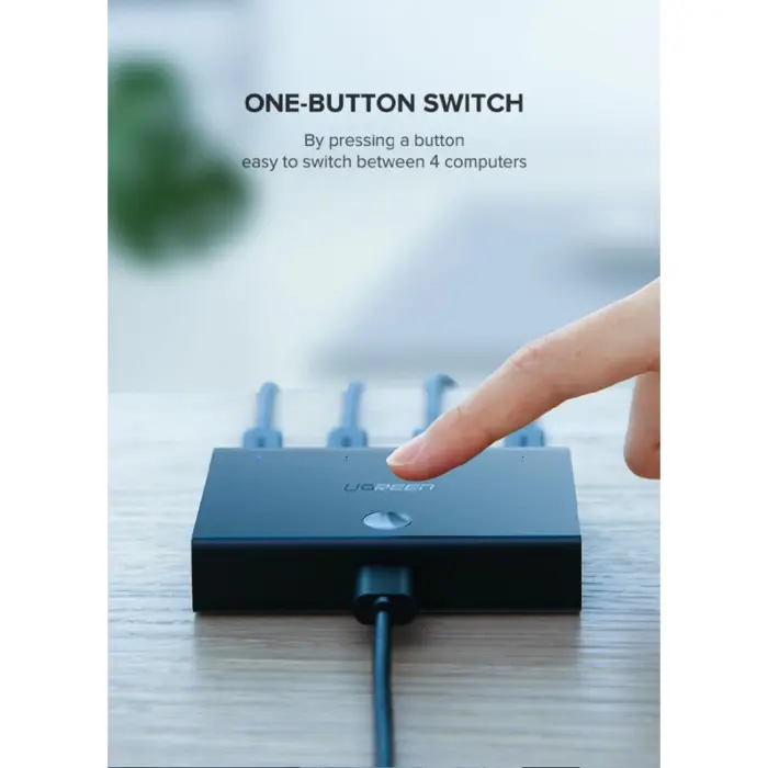 UGREEN Data Switch, USB 2.0 4x1, crni