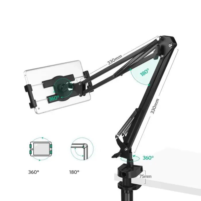 Ugreen desktop holder with folding arm for phone, tablet - 50394