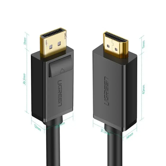 Ugreen DP to HDMI cable (MM) 3m - polybag