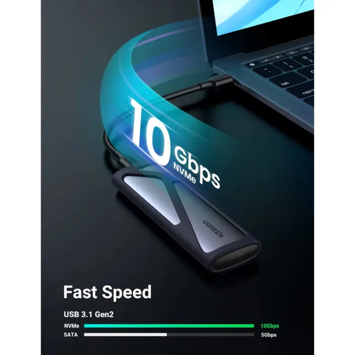 UGREEN Eksterno kućište, SSD M.2 2230-2280 M-Key, USB C 3.1