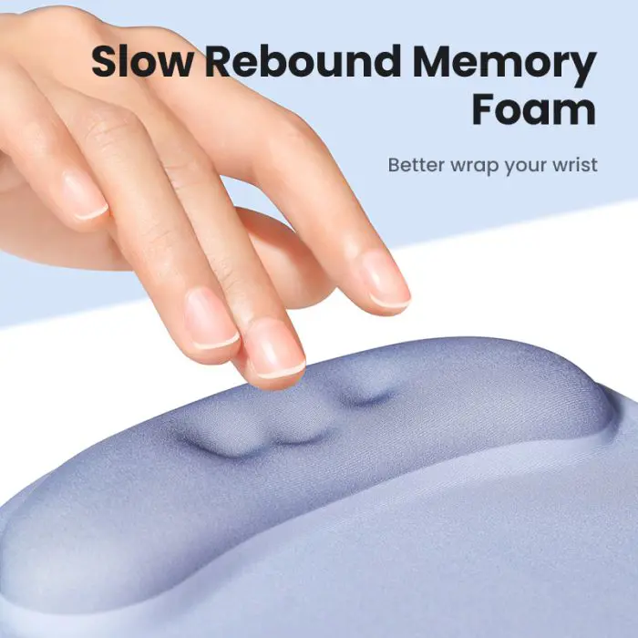 Ugreen ergonomic mouse pad with wrist rest - gray blue