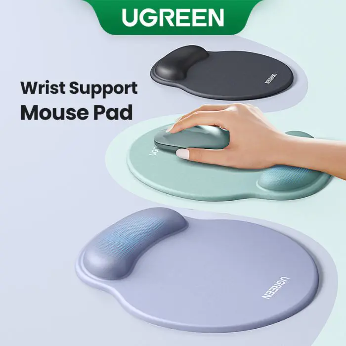 Ugreen ergonomic mouse pad with wrist rest - green