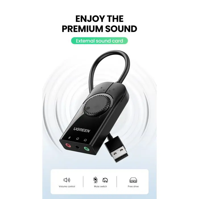 Ugreen external USB sound card - box