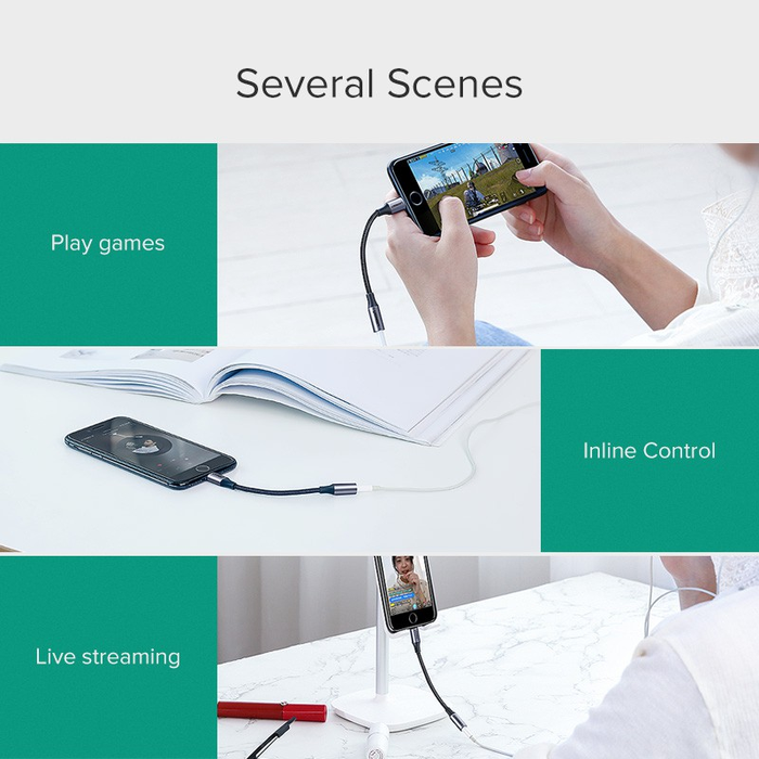 Ugreen Lightning adapter in 3.5mm audio box