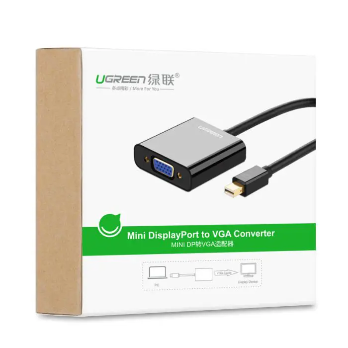 Ugreen Mini Display Port to VGA Converter black 15cm - box
