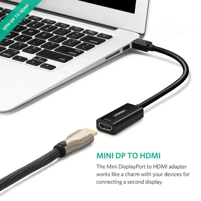 Ugreen Mini DisplayPort to HDMI (F) 4K Black - Box Adapter