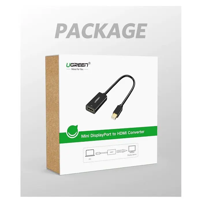 Ugreen Mini DisplayPort to HDMI (F) 4K Black - Box Adapter