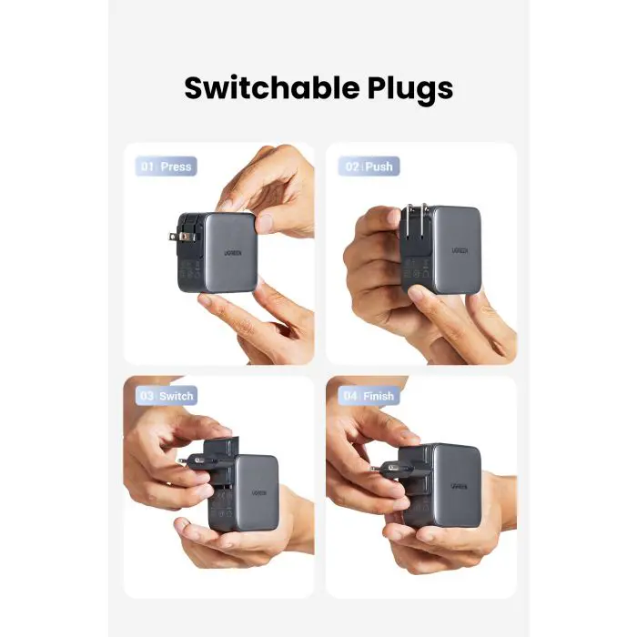 Ugreen Nexode 65W USB A + USB C Travel Charger GaN II PD 3.0