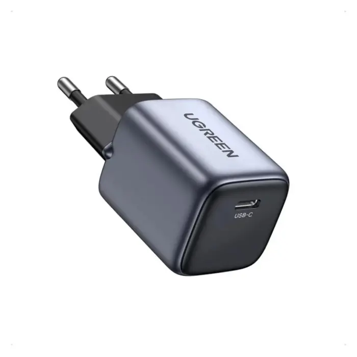 UGREEN Nexode Mini zidni punjač, 20W, USB-C, GaN II Tech, PD3.0, QC4+, crni