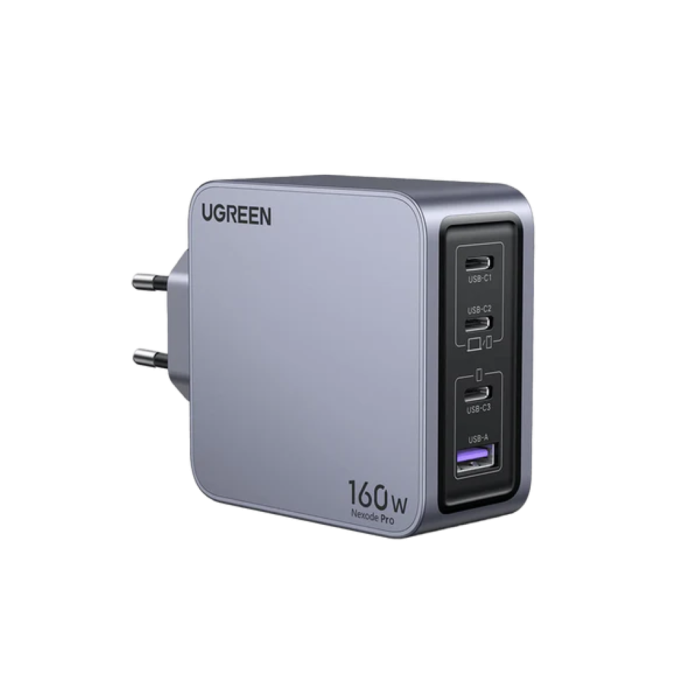Ugreen Nexode Pro 160W 4-Port GaN USB Charger with 1.5M 240W USB-C Charging Cable Included