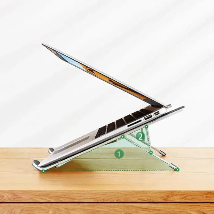 UGREEN Podloga za laptop do 17.3", do 5kg, sklopiva, podesiva po visini, siva