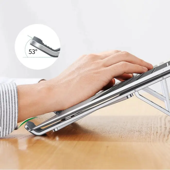 UGREEN Podloga za laptop do 17.3", do 5kg, sklopiva, podesiva po visini, siva